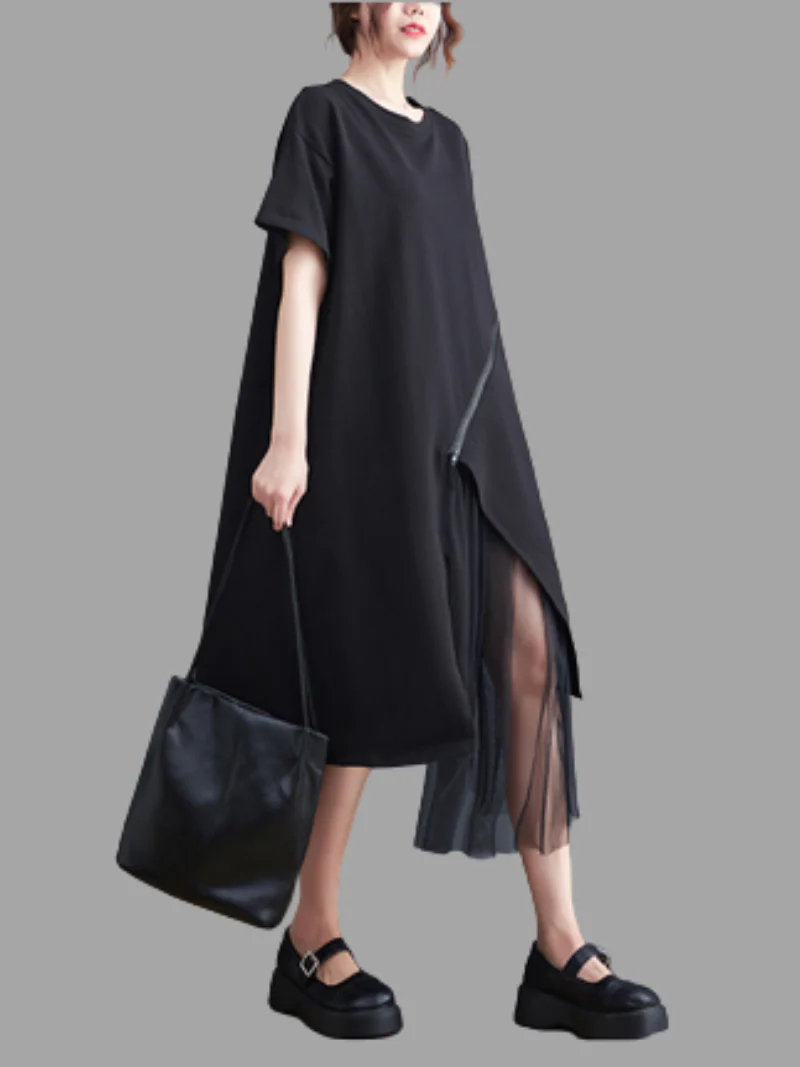 Keep Moving Round Neck A-line Dress - Image 3