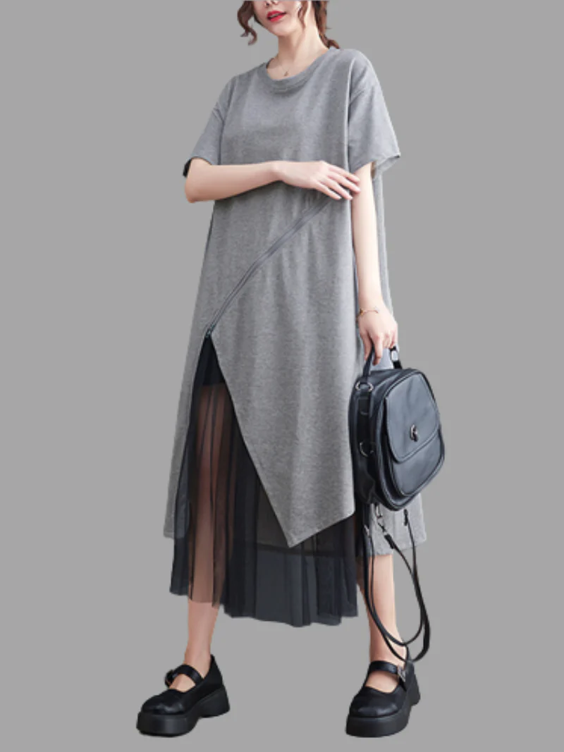Keep Moving Round Neck A-line Dress - Image 5