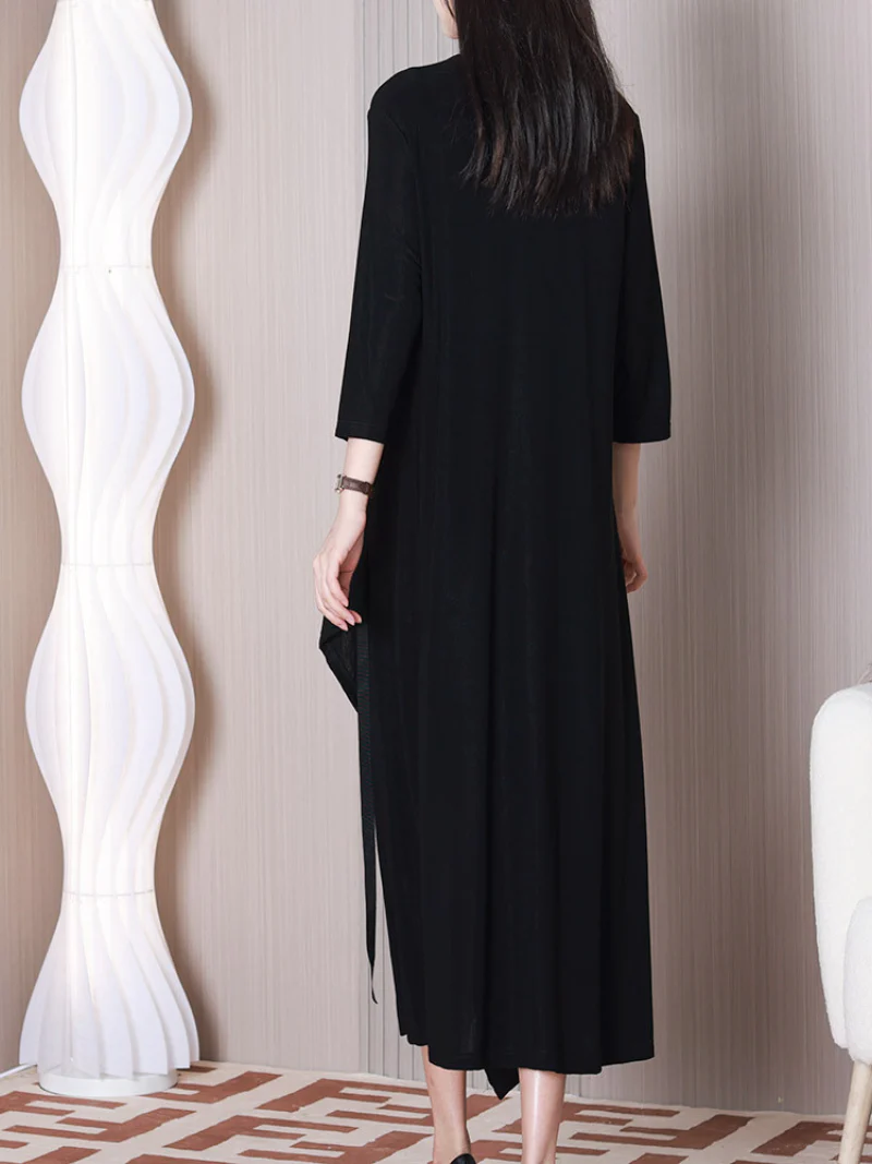 keep shining Loose V-neck A-line Dress - Image 6