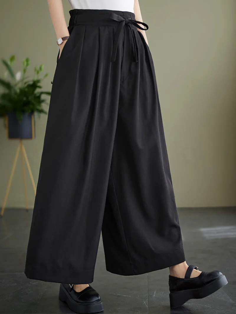 Keep Your Dream Save Cotton High Waist Wid-Leg Pants - Image 2