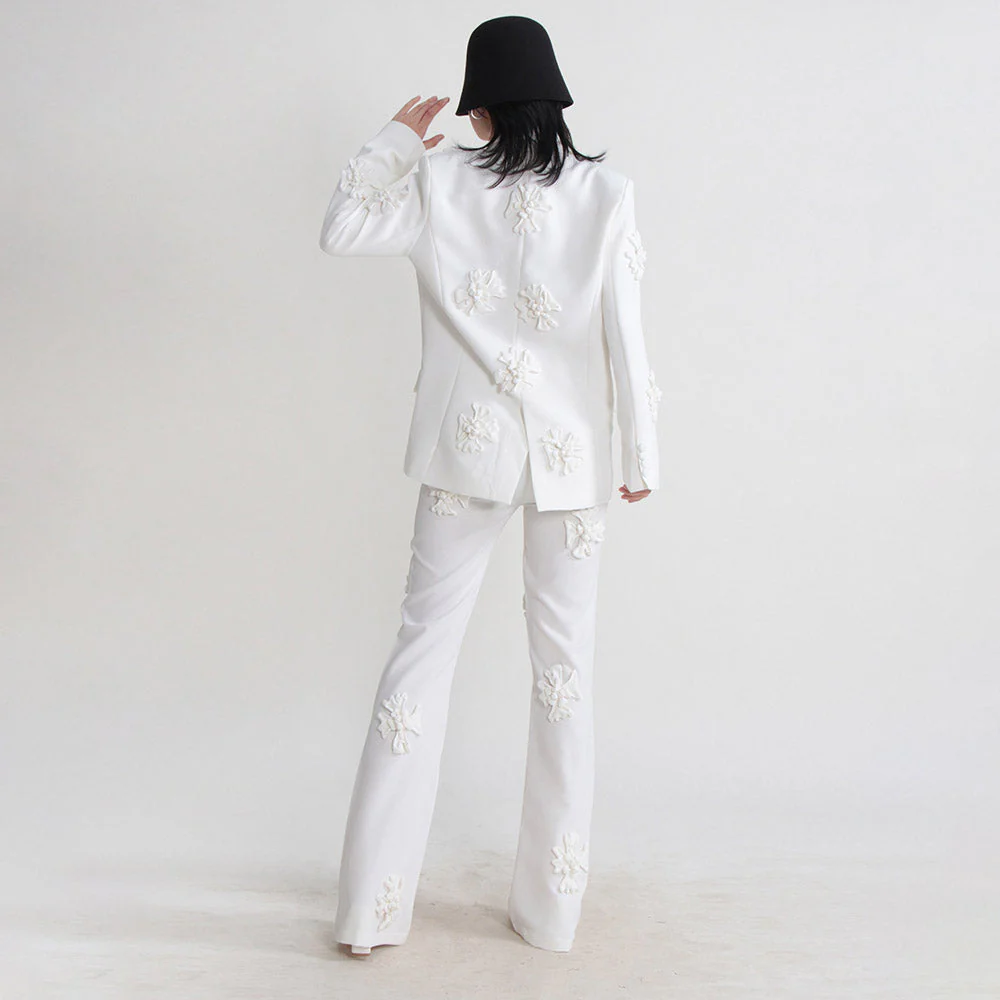 HOTARU FLowER DECORATED PANTS and Blazer SET - Image 7