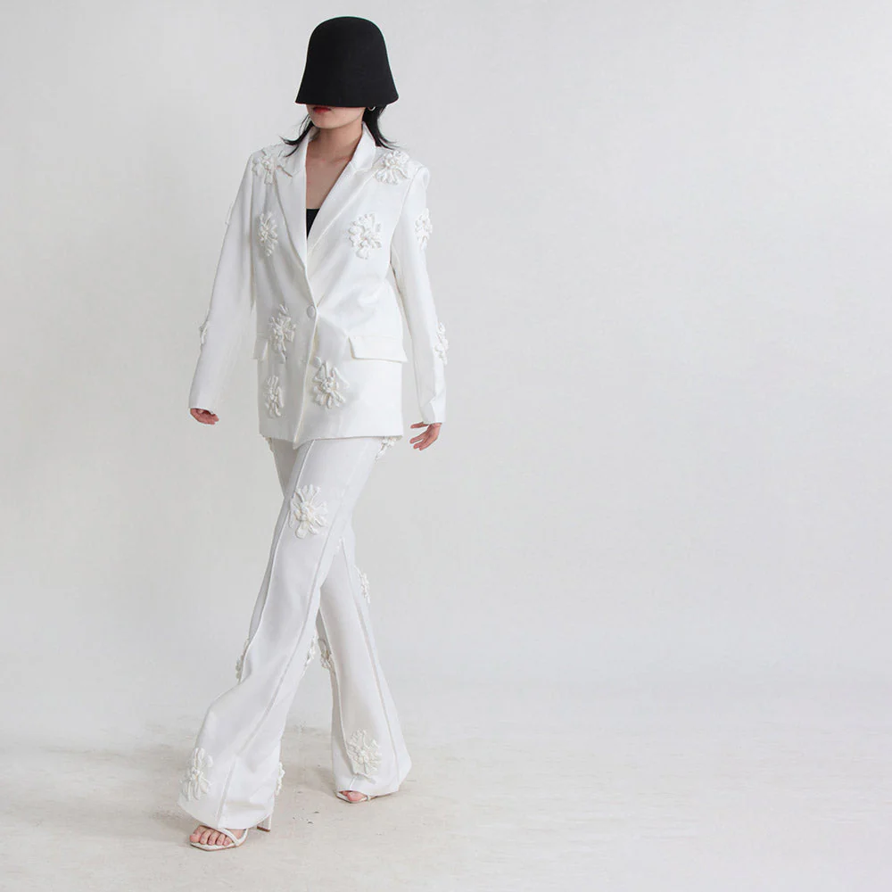 HOTARU FLowER DECORATED PANTS and Blazer SET - Image 8