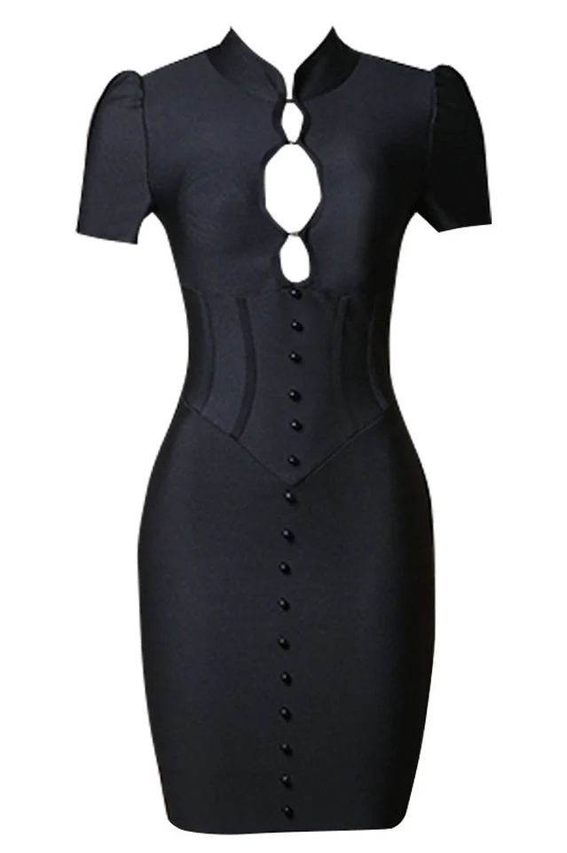 Kiri HIgh Neck Mini Bandage Dress - Image 10