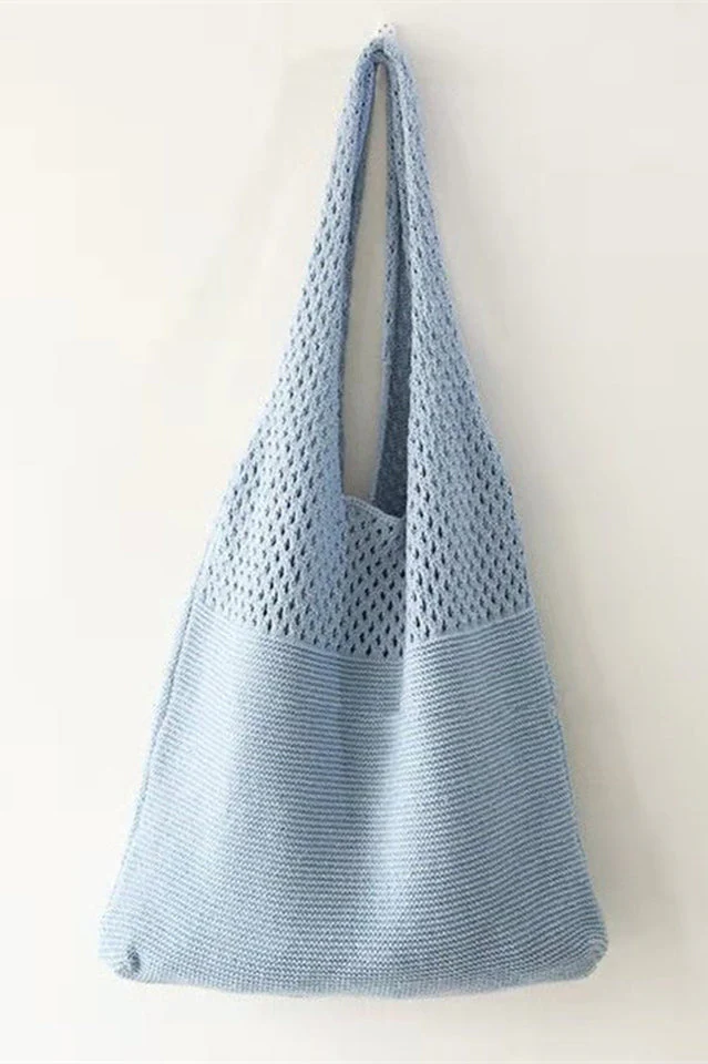 Knit Design Shoulder Bag - Image 9