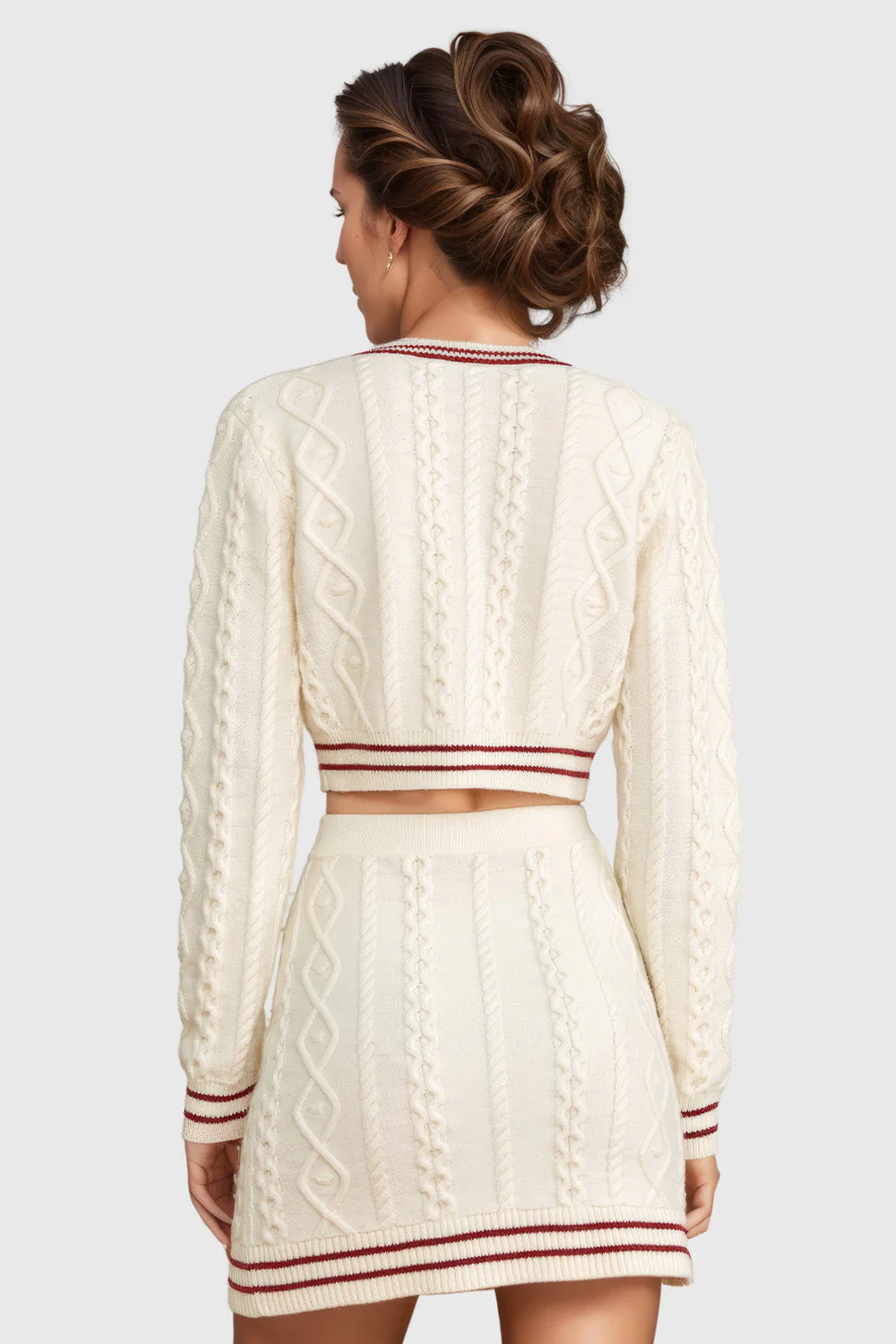 Knitted Mini Skirt - White - Image 2