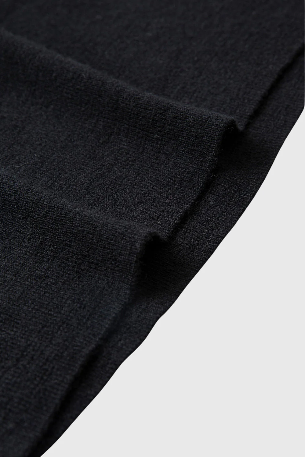 Knitted Top with High Neckline and Cuts - Black - Image 3
