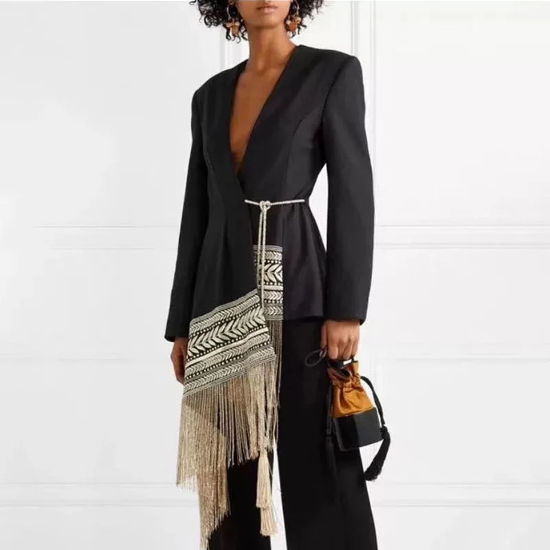 ASYMMETRIC EMBROIDERED COAT - Image 4