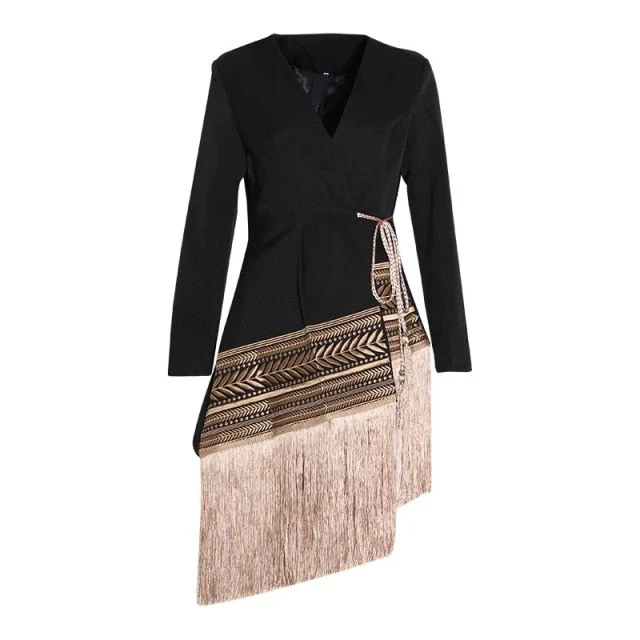 ASYMMETRIC EMBROIDERED COAT - Image 7