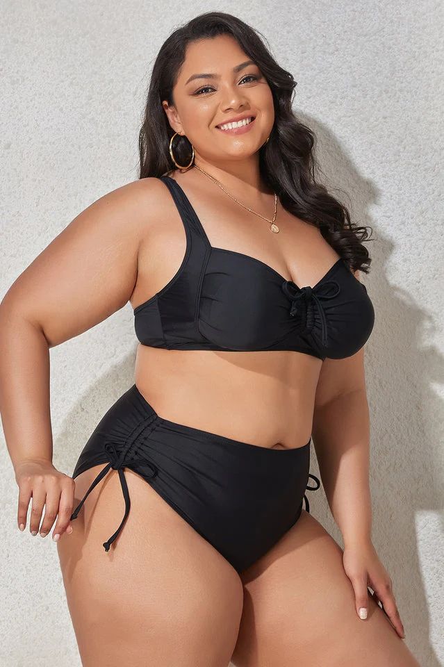 (L-4XL) Floral Adjustable Side Bikini Set - Image 31
