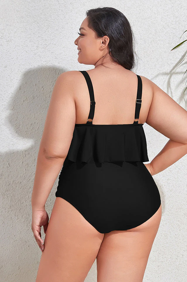 (L-4XL) Floral High Waist Bikini Set - Image 23