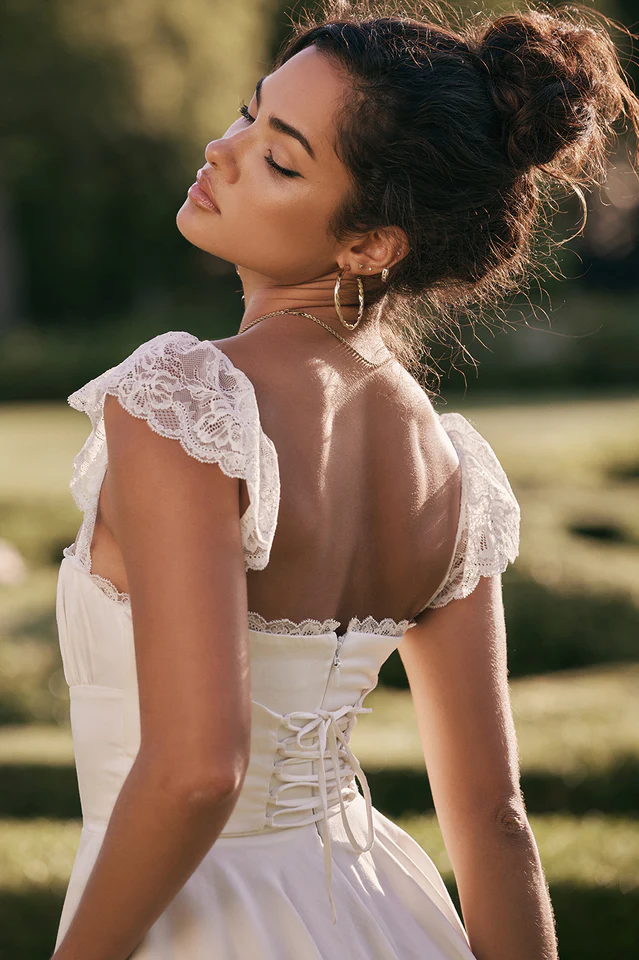Lace A-Line Mini Dress - Image 10