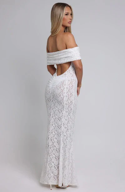 Lace Dress With Open Back And Tube Top - Image 2
