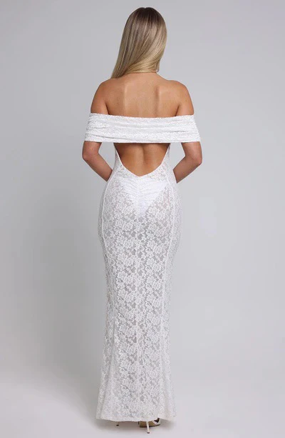 Lace Dress With Open Back And Tube Top - Image 3