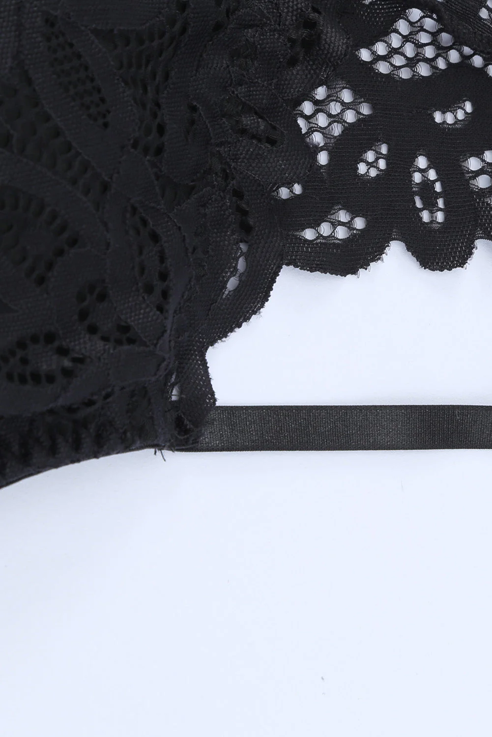 Lace Floral Crochet Spaghetti Strap Bralette - Image 8