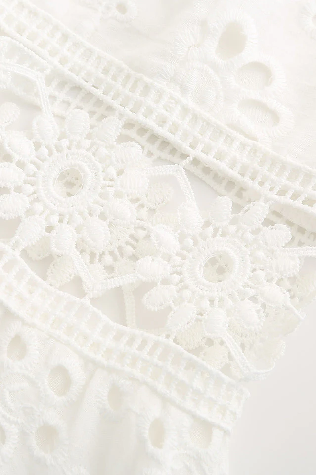 Lace Floral Hollow Out Mini Dress - Image 16