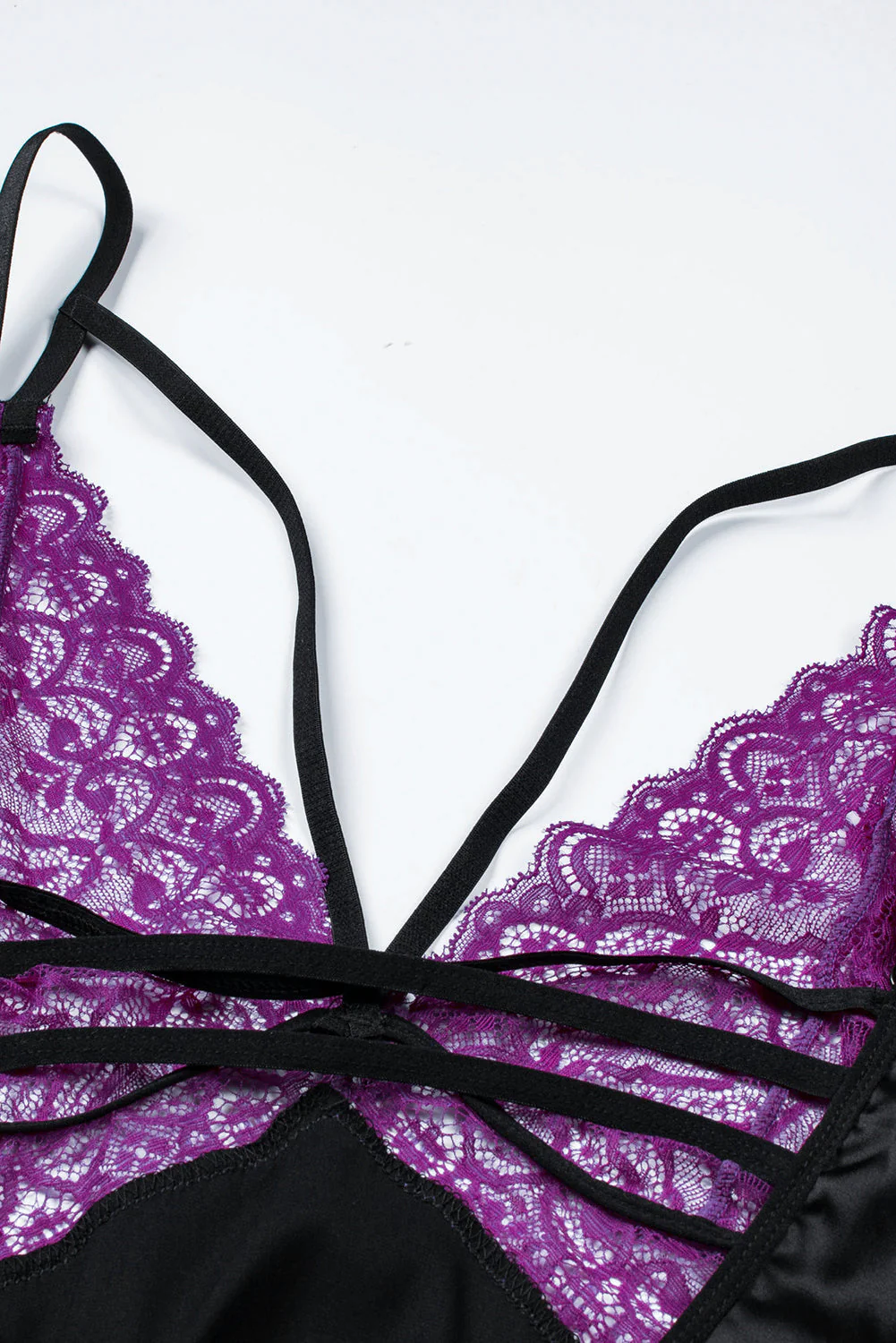 Lace Spice Satin Babydoll With Slit - Image 43