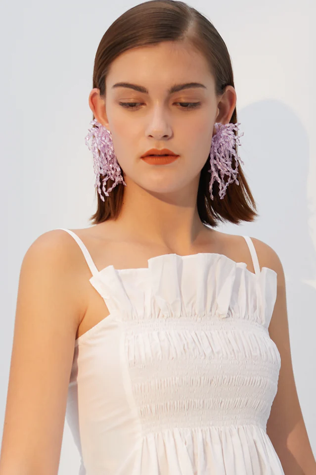 Lavender Diamond Earrings - Image 7