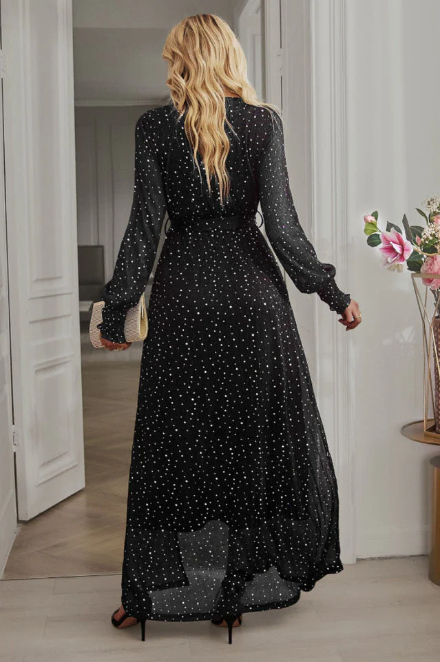 Leandra Front Split Shimmer Maxi Dress - Image 11
