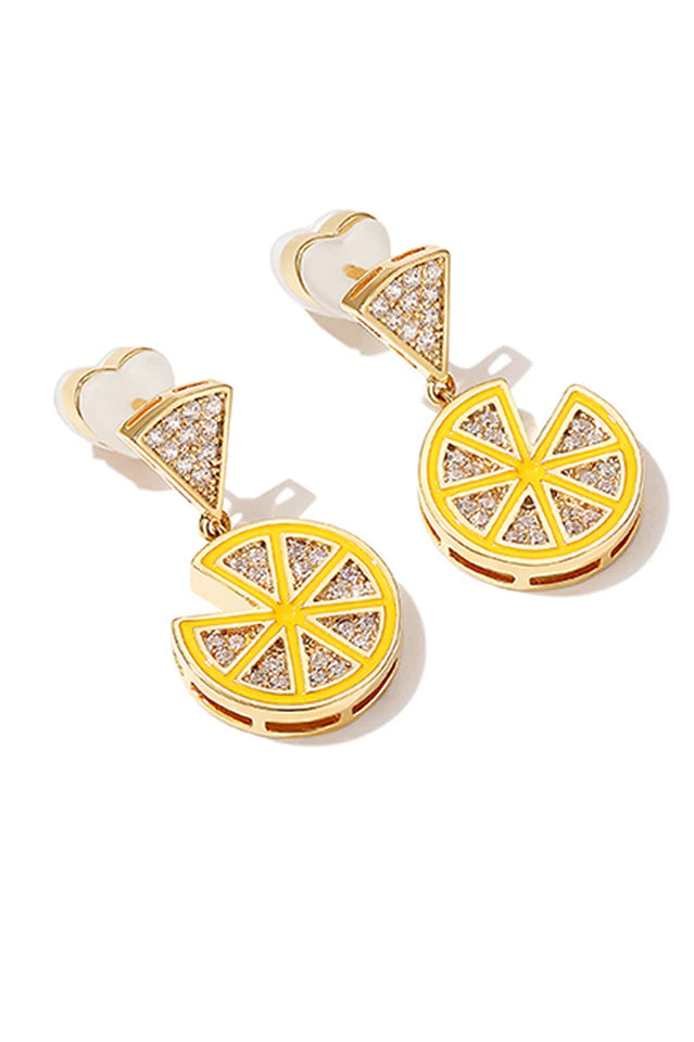 Lemon Slice Pendent Earrings - Image 6