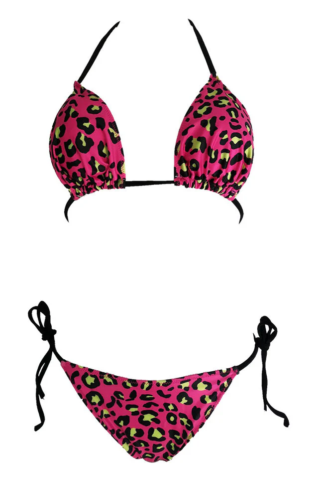 Leopard Print Push Up Brazilian Swimsuit - Image 5