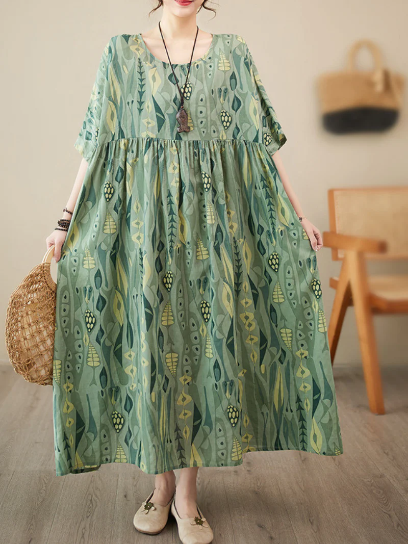 Light Up Your World Cotton Floral Smock Dress