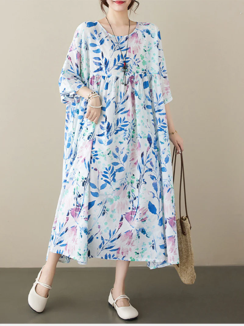 Light Up Your World Cotton Polka Dot Smock Dress - Image 5