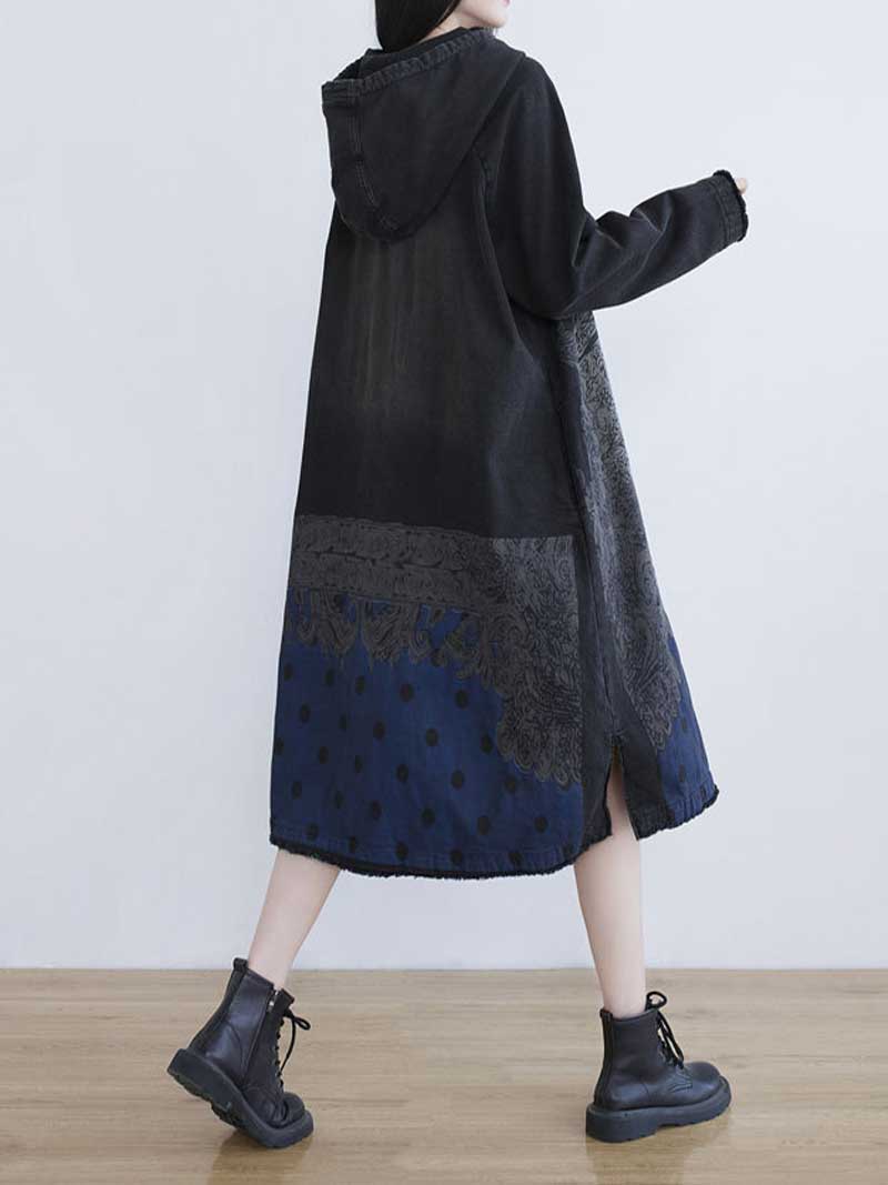 Long Live Printed Hooded Midi Dress - Image 3