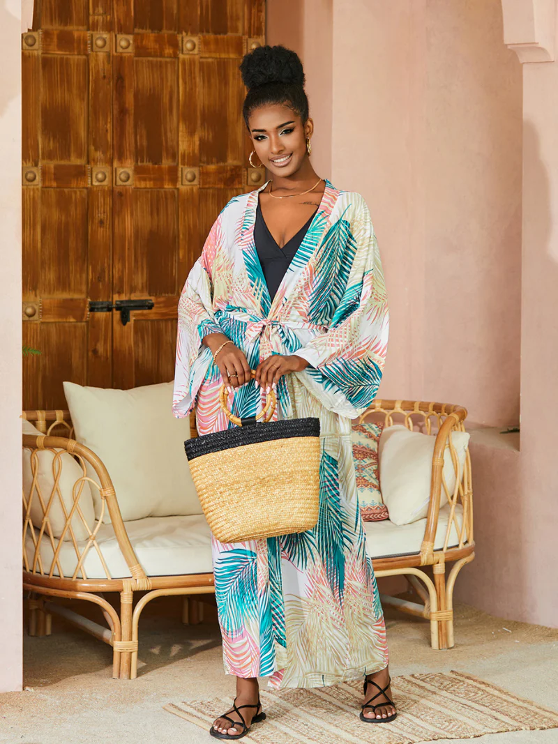 Look At The Sky Rayon Long Kimono Jacket - Image 4