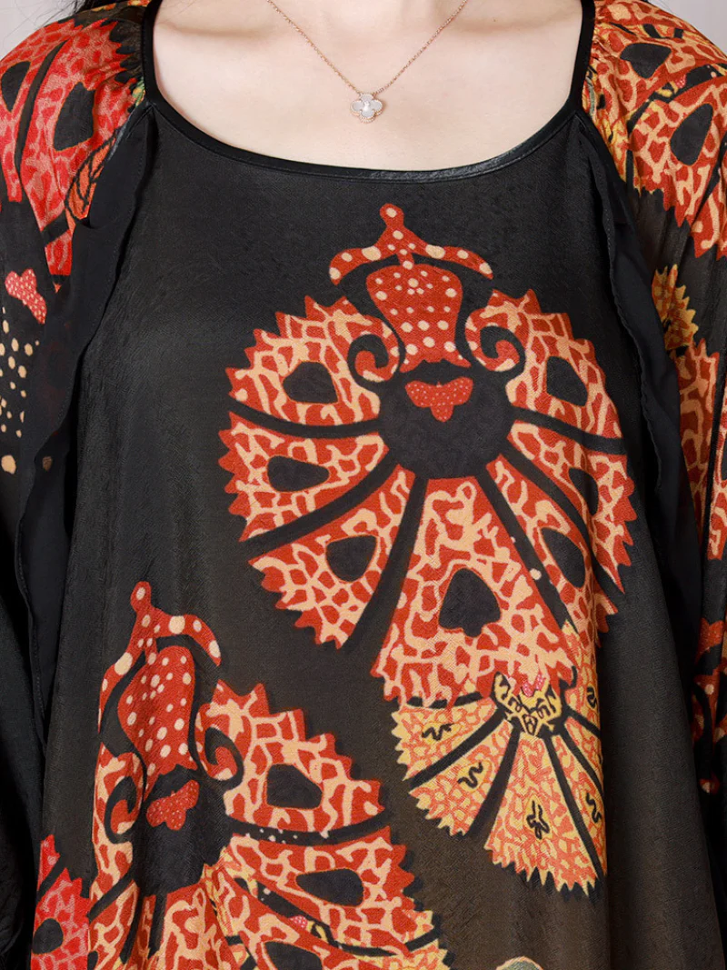 Look At The Stars Round Neck A-line Dress - Image 4