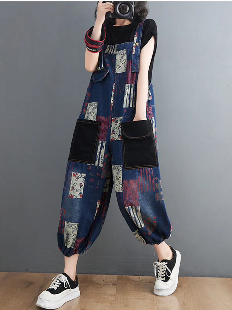 Love Yourself Denim High Waist Rompers - Image 3