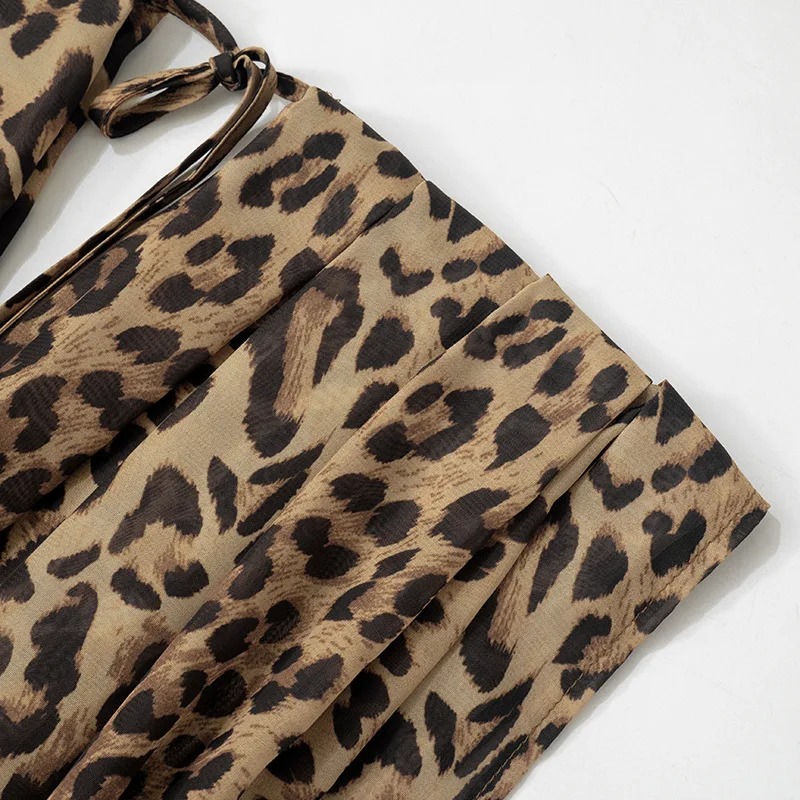 LEOPARD V NECK CHIFFON JUMSUIT - Image 9
