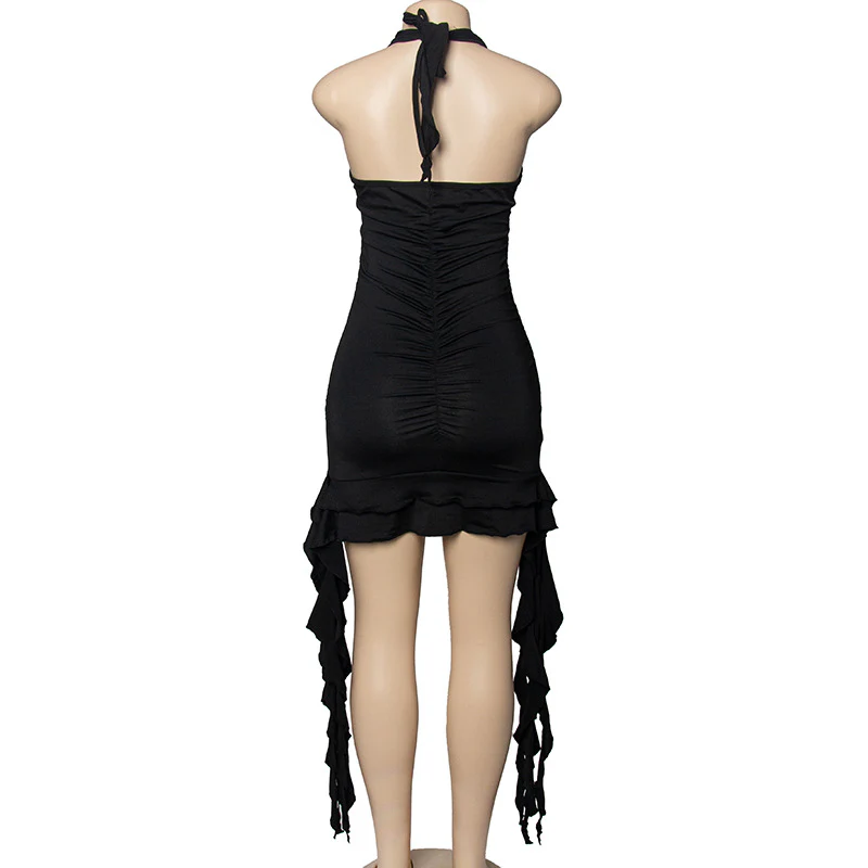 Magenta Ruffle Mini Dress - Image 22