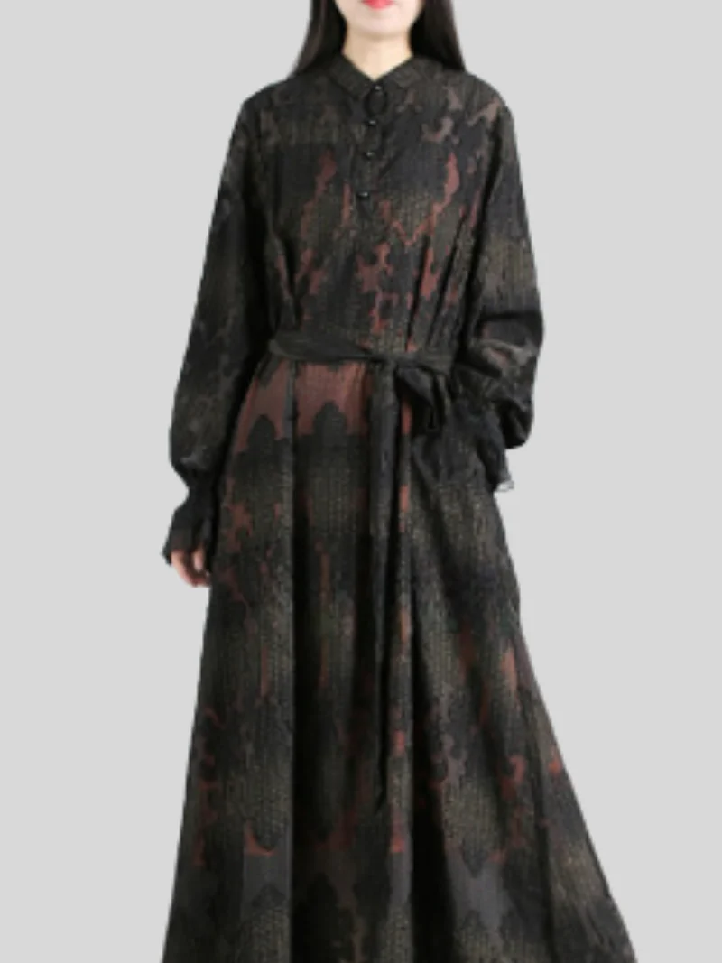 Make Me Smile Polo Collar Loose A-line Dress - Image 4