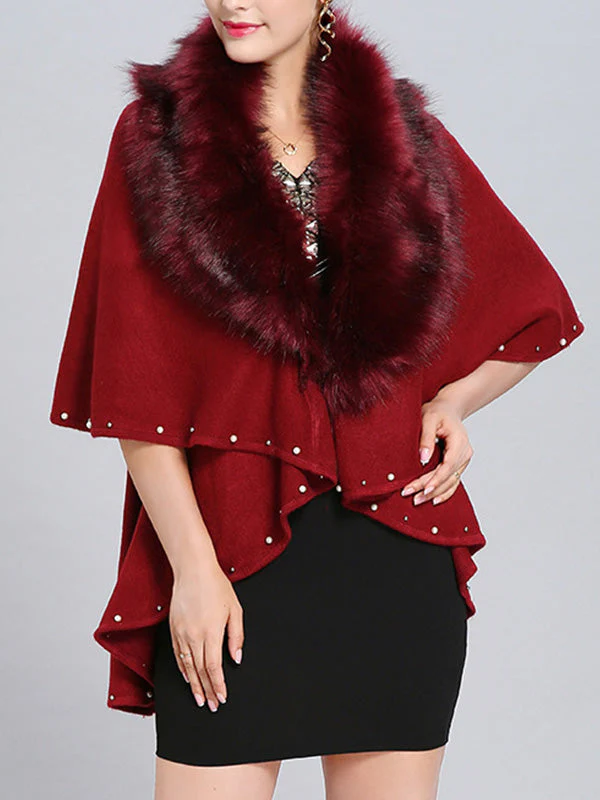 Malona Tail Neck Peplum Poncho Plus Size Cape Cardigan - Image 14