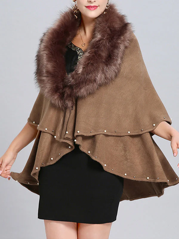 Malona Tail Neck Peplum Poncho Plus Size Cape Cardigan - Image 16