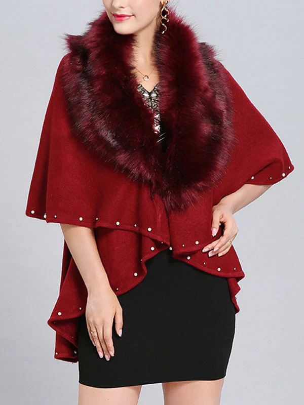 Malona Tail Neck Peplum Poncho Plus Size Cape Cardigan - Image 6