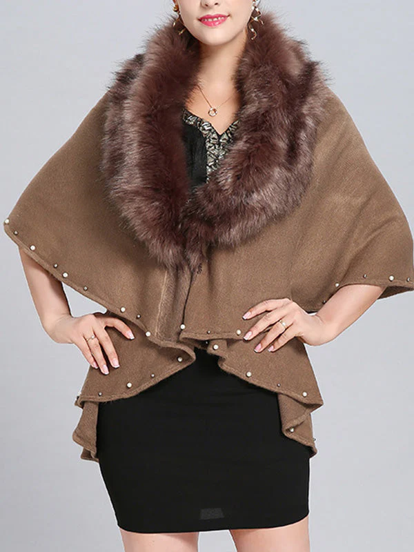Malona Tail Neck Peplum Poncho Plus Size Cape Cardigan - Image 7