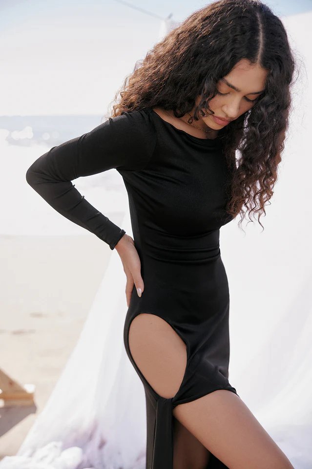 Marella Black Cutout Maxi Dress - Image 12