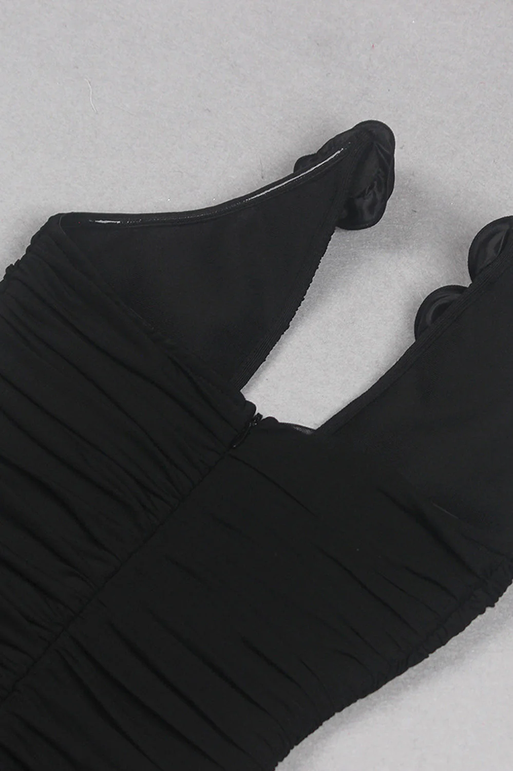 Maxi Dress with Roses - Black - Image 4