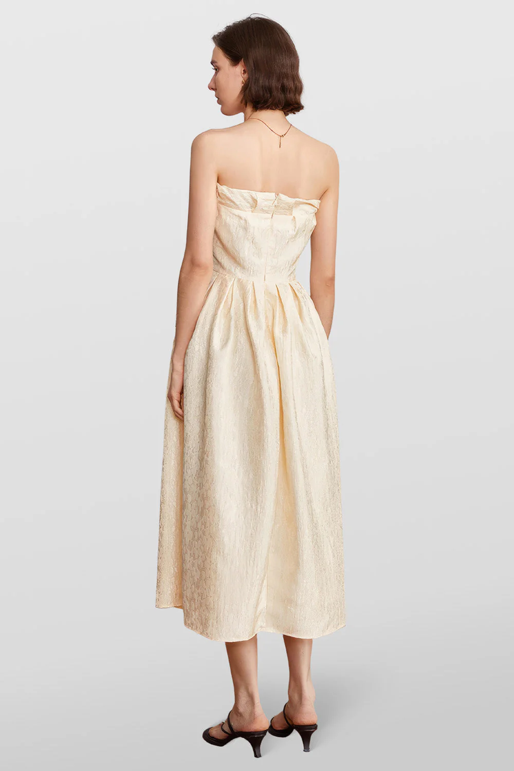 Maxi Strapless Dress - Beige