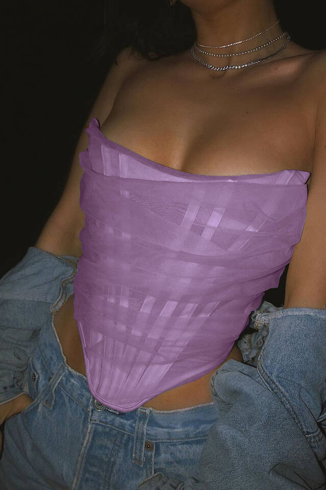 Mesh Boned Corset Top - Image 33