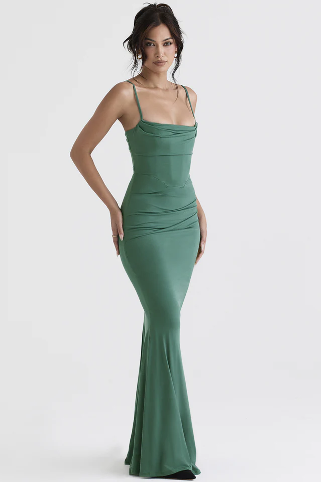 Milena Herringbone Dress - Image 4