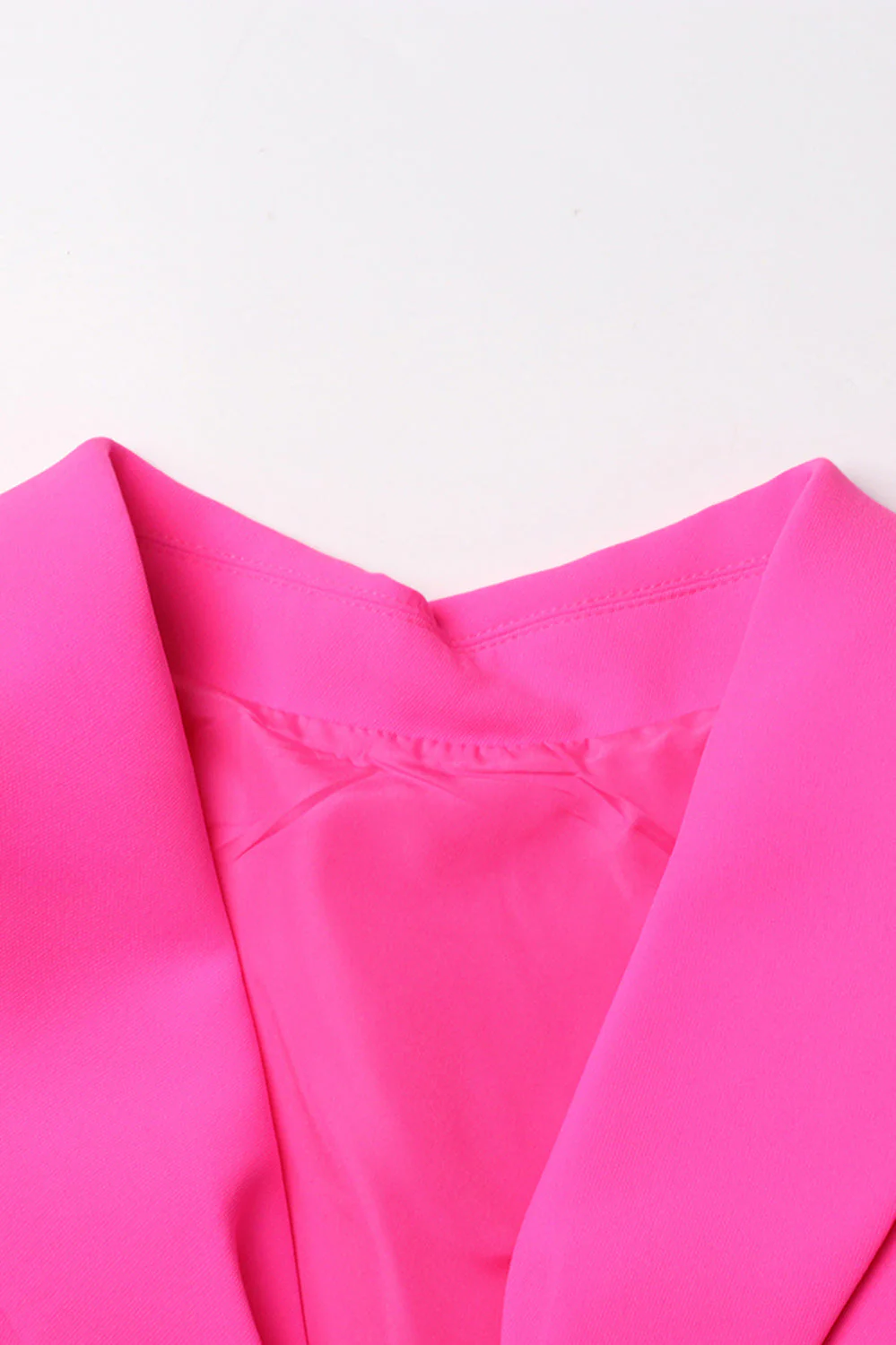 Mini Dress with Bow and Short Sleeves - Fuchsia - Image 2