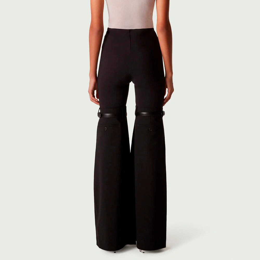 RIO KNEES Waist FLARED Black PANTS - Image 2
