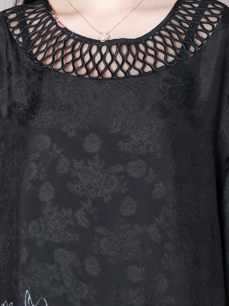Most Popular Loose Round Neck A-line Dress - Image 4
