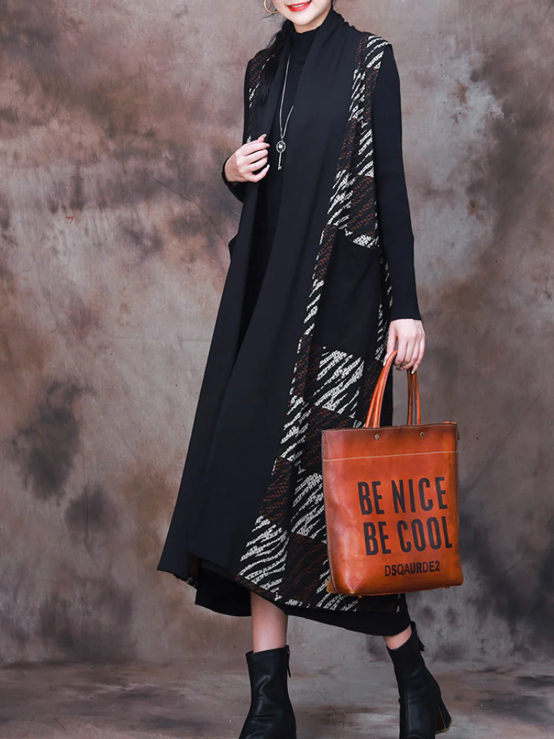 Modern Comfort Printed Plaid Long Cardigan - Image 3