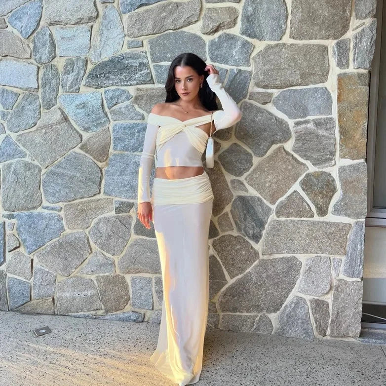 OFF SHOULDER TOP and MAXI Skirt SET - Image 12