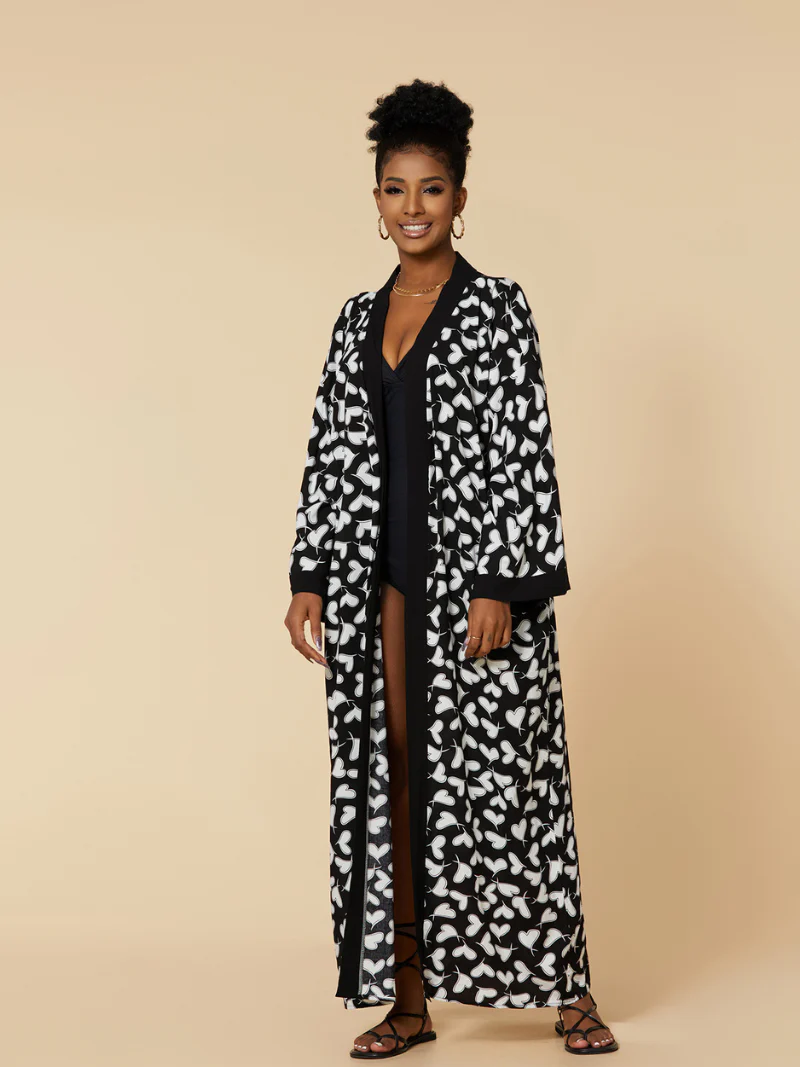 Music Of Love Rayon Long Kimono Jacket - Image 7