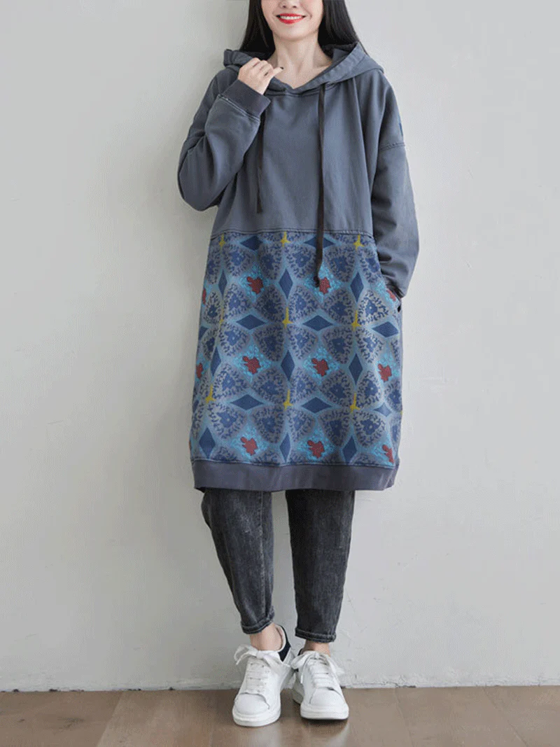 Must Be Love Hooded Sweater Midi Dress - Image 10