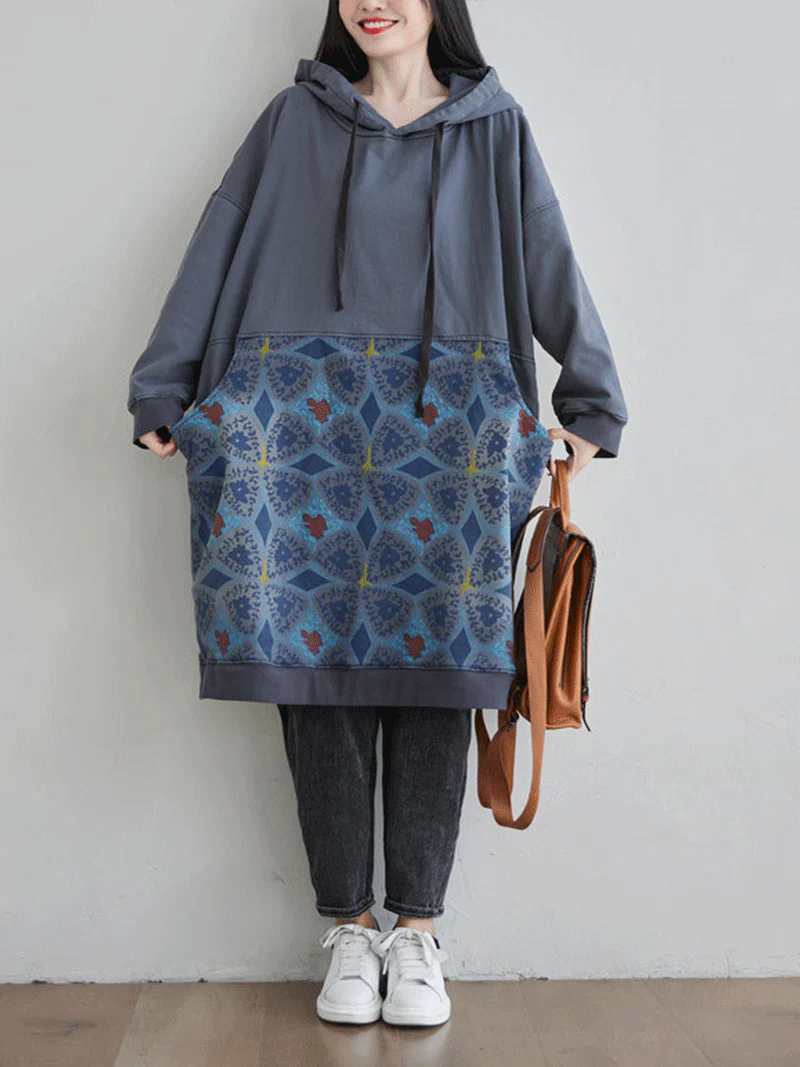 Must Be Love Hooded Sweater Midi Dress - Image 2